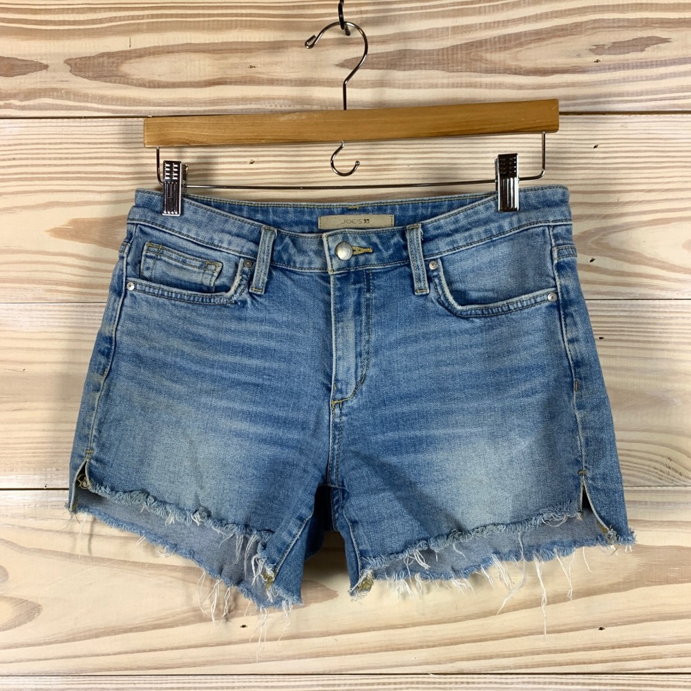 Joe's Jeans Denim Shorts Women 28 Light Blue Raw Hem Cutoff Casual Summer